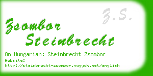 zsombor steinbrecht business card